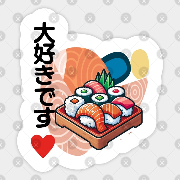 I Love Sushi Sticker by aswIDN